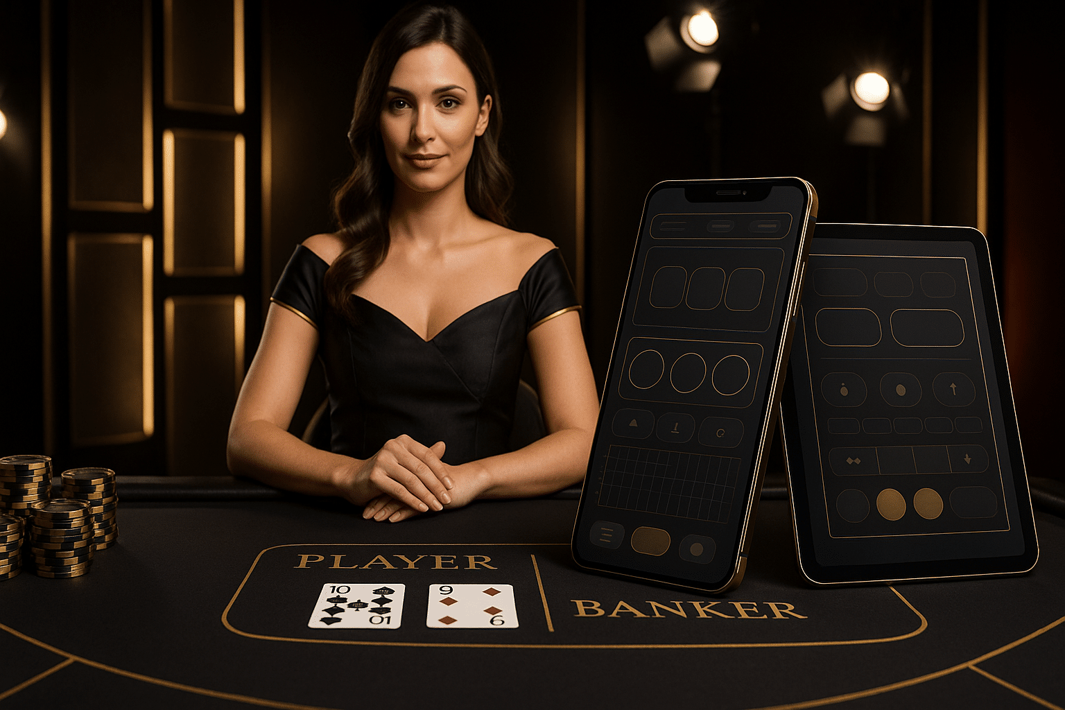 ระบบถ่ายทอดสด มือถือ และ UI/UX: ภาพประกอบเค้าไพ่บาคาร่าพร้อม เปรียบเทียบ ค่ายบาคาร่า และเทคนิคอ่านเค้าไพ่บนมือถือ